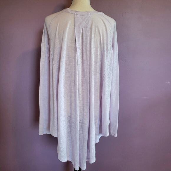 Free People We The Free Aria Trapeze Hem Oversized Semi-Sheer Long Sleeve Tee - Picture 7 of 16